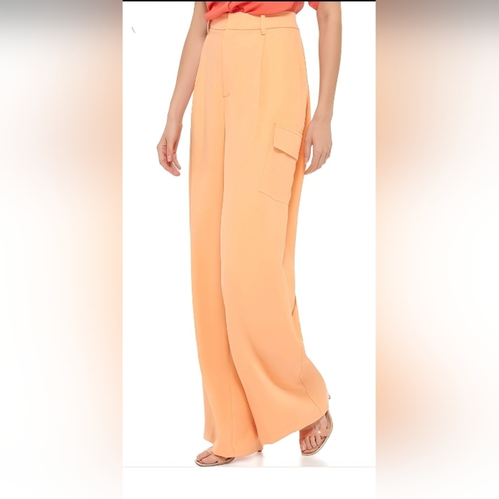 DKNY | Frosted Twill Trousers With Cargo - Style Pockets